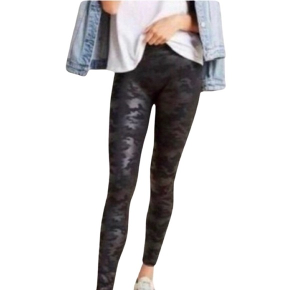STELLA LUCE Camo Faux Leather Vegan Leggings - Picture 1 of 8